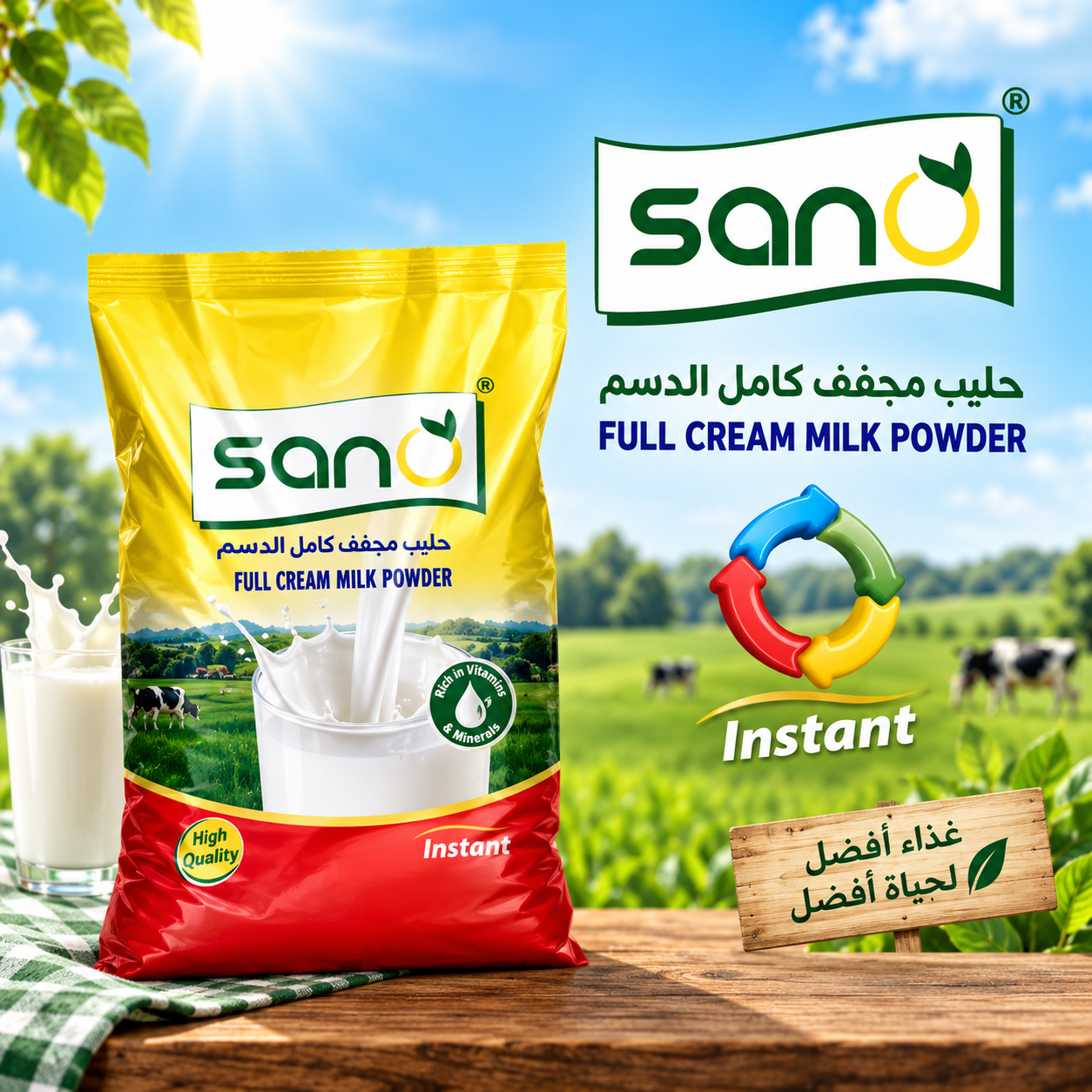 ساند حليب مجفف كامل الدسم